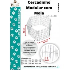 CERCADINHO 40X36 6 PCS GALVANIZ COM MOLA