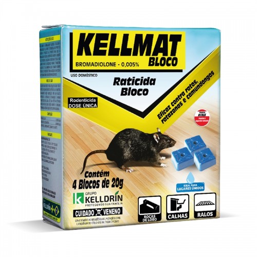 KELLMAT RATICIDA BLOCO 4X20GR