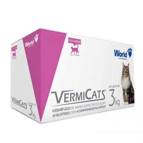 VERMICATS 600MG (3KG) DISPLAY COM 10