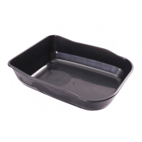 BANDEJA SINGLE DURACAT PRETA 41X33X11CM