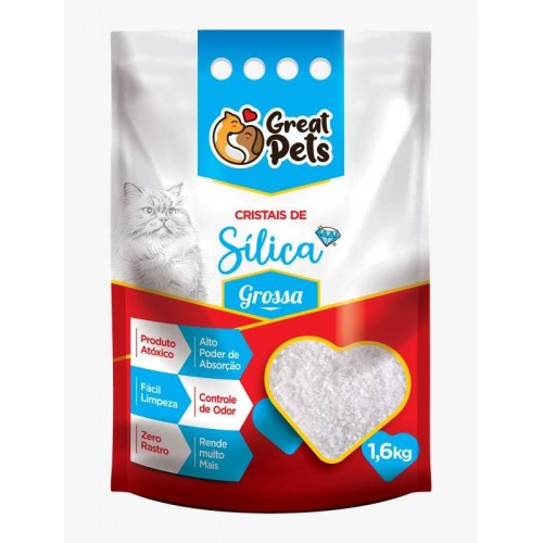 AREIA DE SILICA PARA GATOS 1,6KG